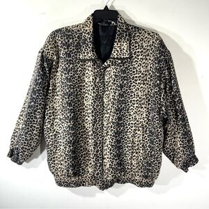 Fuda International Vintage Silk Women’s Leopard Print Jacket
